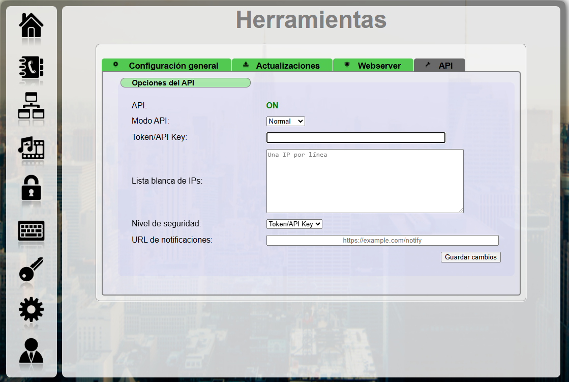 Herramientas API con clave oculta