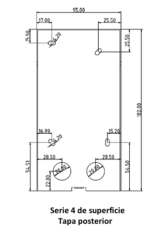 Plano de montaje Serie 4 de superficie