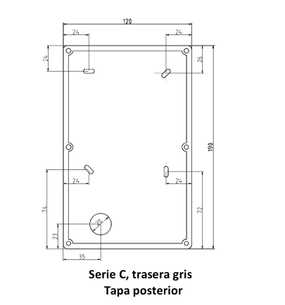 Plano de montaje Serie C trasera gris